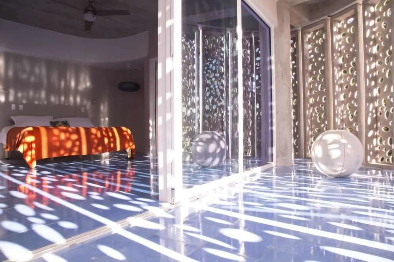 Guest room at El Blok affordable resort in Puerto Rico